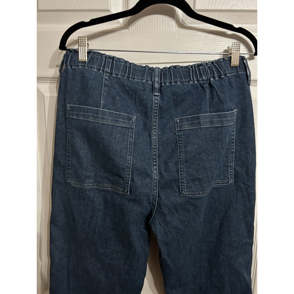 J. Crew Womens 31 High Rise Elastic Waist Stretch Ankle Jeans Dark Washed Denim - Picture 10 of 12